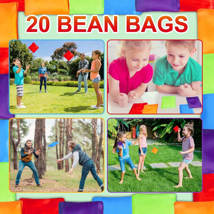 Cornhole Säckchen, 20er-Pack Bunte Bean Bags - Outdoor Spiele für Kinder