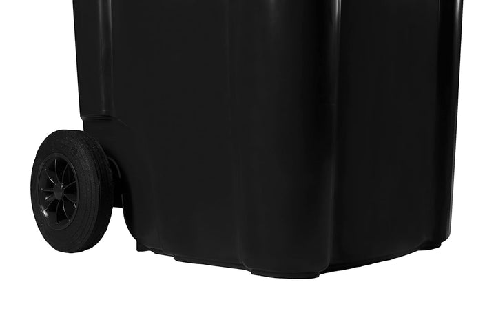 Hardwex Mülltonne mit 2 Rädern und Deckel, Müllgrossbehälter, Abfalltonne, Mülleimer, Volumen: 240 L