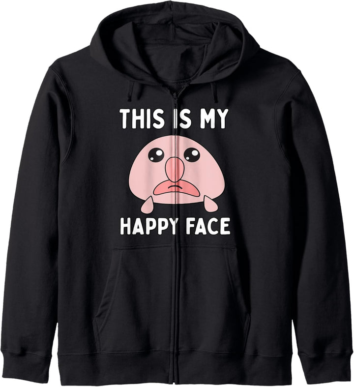 Das ist mein Happy Face Lustiges Blobfish Meme Kapuzenjacke
