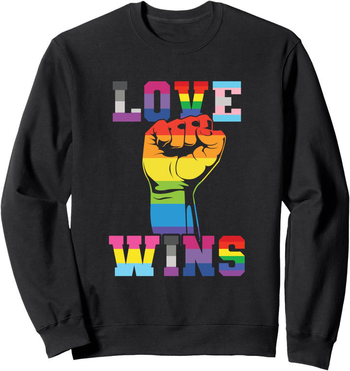 Love Wins Gay Lesbian Bisexual Transgender Queer Lgbtq+ Sweatshirt