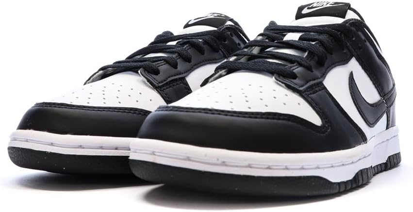 Nike Herren Dunk Low Retro Basketballschuh 38.5 EU Weiss Schwarz und Weiss, 38.5 EU Weiß Schwar