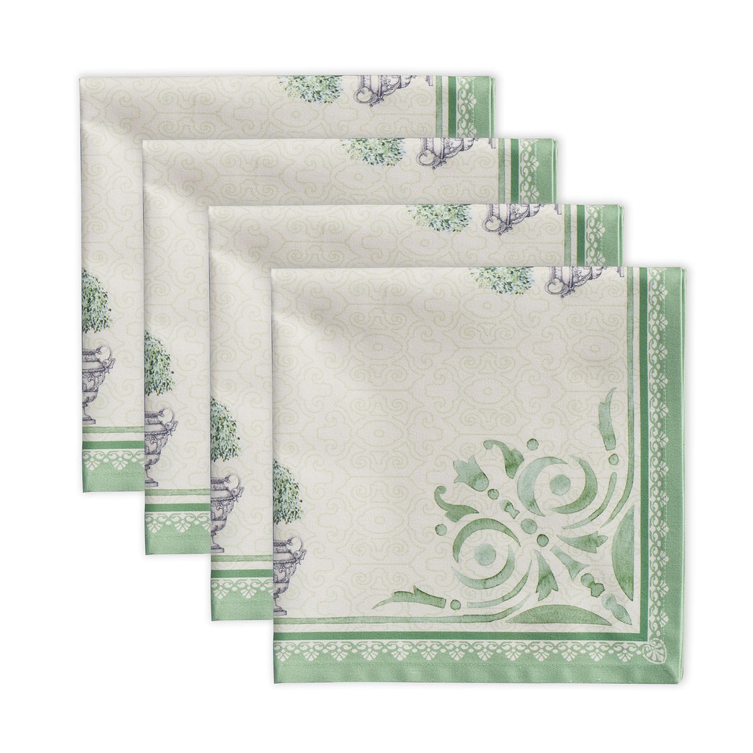 Maison d'Hermine Stoffservietten, 4er-Set, 100% Baumwolle, wiederverwendbar, quadratisch, waschbar,