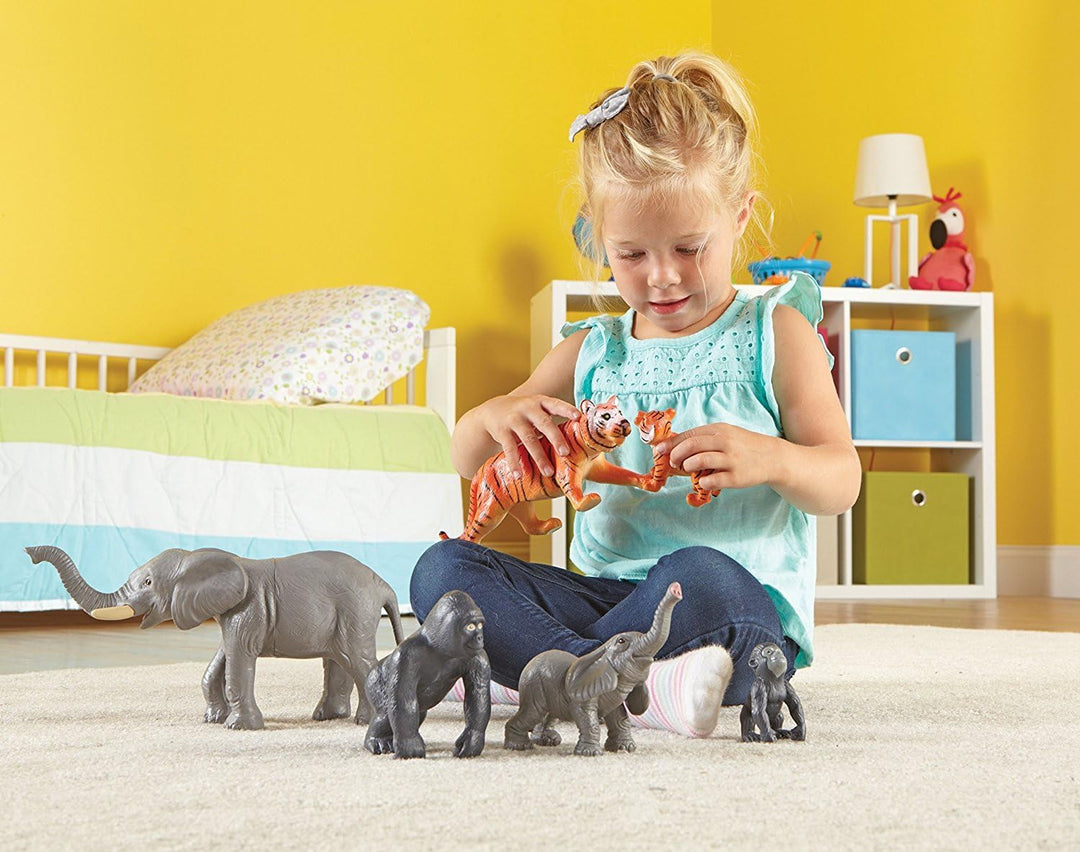 Learning Resources Grosse Urwaldtiere – Tiermütter und Tierbabys Dschungel, Dschungel
