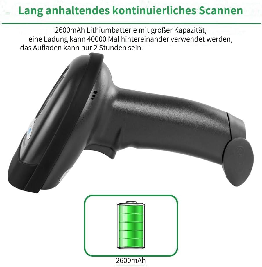 NETUM Wireless Barcode Scanner 2 in 1 2.4G Wireless & USB Wired 1D Laser Barcode Reader Handheld Bar