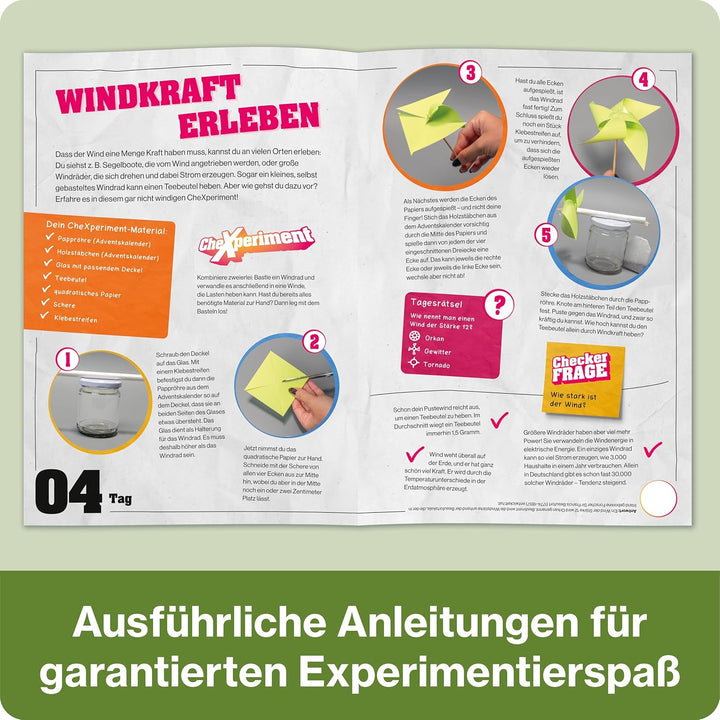 FRANZIS 67330 - CheXperiment Adventskalender Forsche und entdecke mit Checker Tobi! Forsche und entd