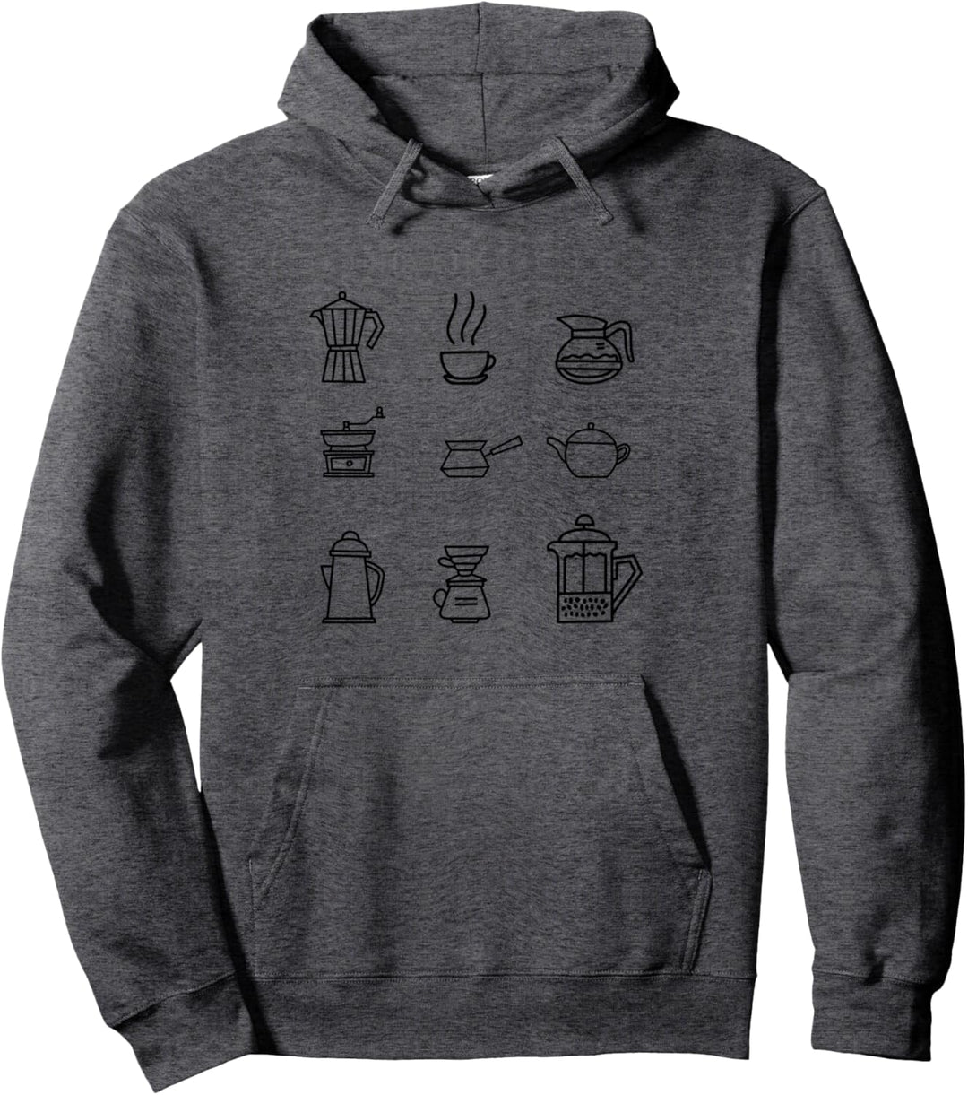 Retro-Kaffeesammlung, Ich liebe Kaffee, Koffein Pullover Hoodie