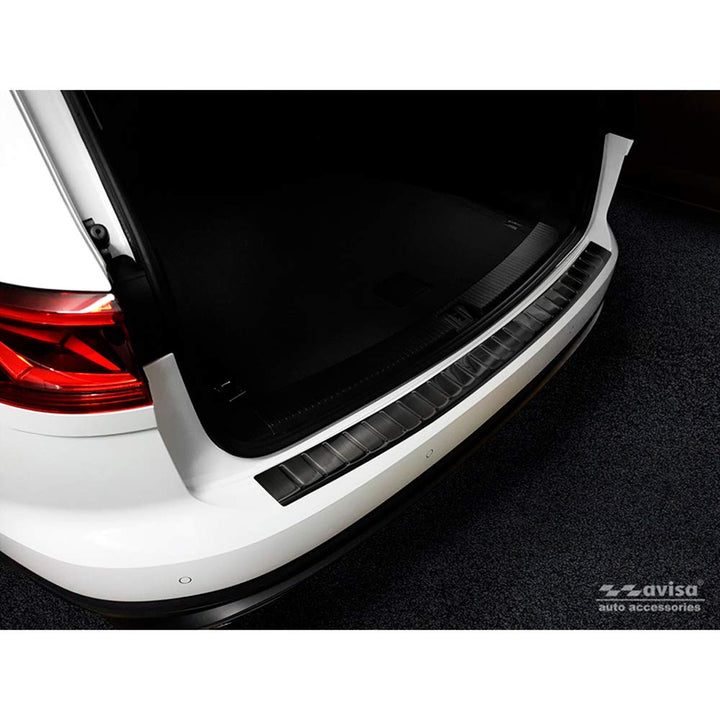 Avisa Schwarz Edelstahl Heckstossstangenschutz kompatibel mit Volkswagen Touareg III (CR7) 2018- Ink