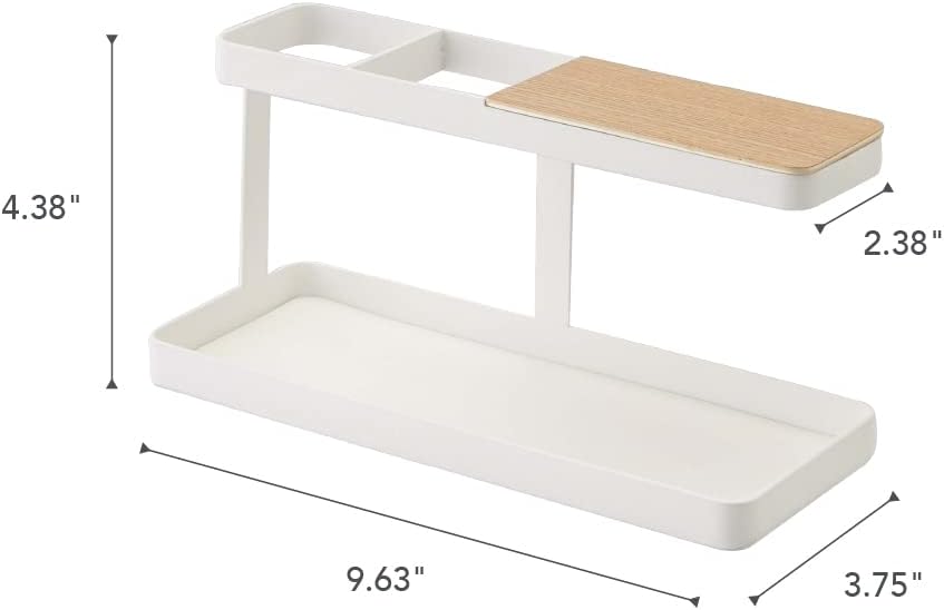 Yamazaki Tower Tisch-Organizer, Stahl, Weiss, One Size, Weiss
