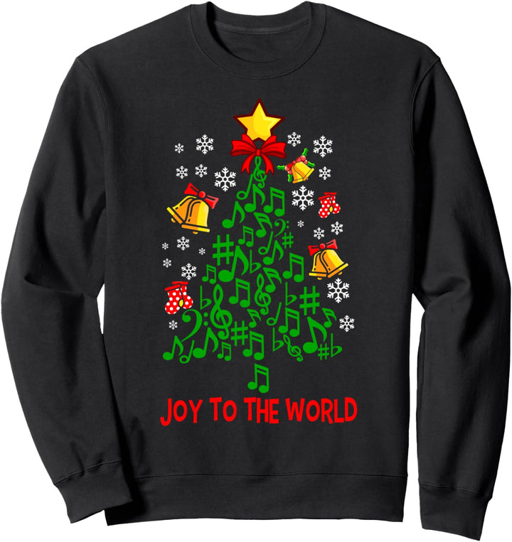 Ugly Christmas Sweater Vintage Musiker Chor Weihnachtsbaum Sweatshirt