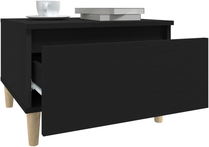 FIRBNUS Beistelltische 2 STK. Schwarz 50x46x35 cm Beistelltisch Klein Beistelltisch Sofa Beistelltis