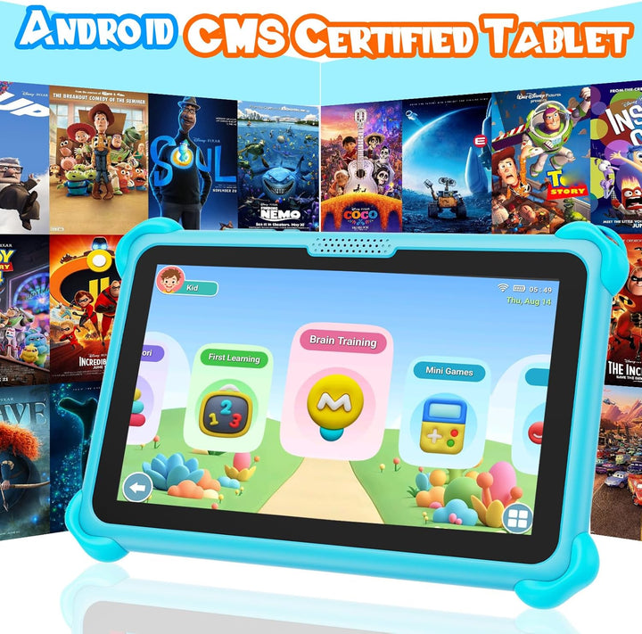 VESWWE Kinder Tablet 7 Zoll Android Tablet für Kinder 32GB ROM Kindertablet mit Schutzhülle WiFi6 Ki