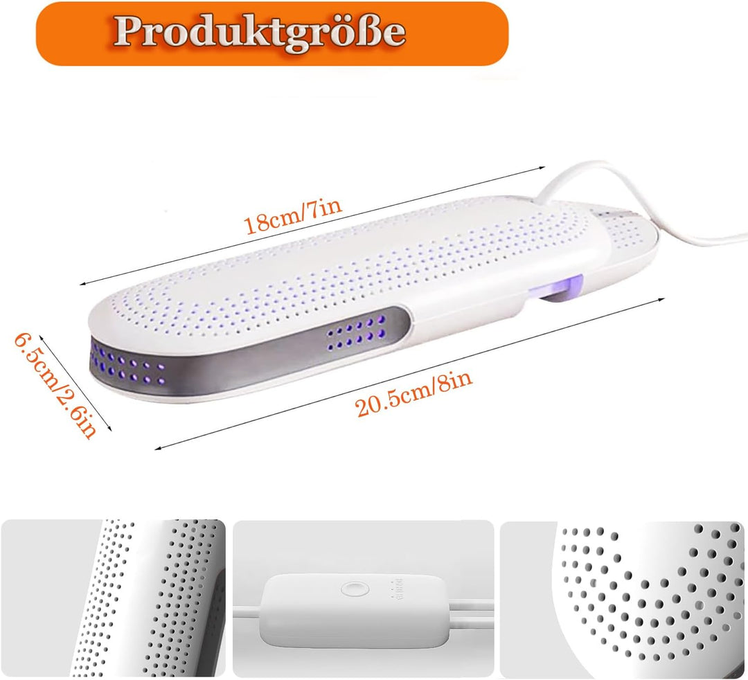 Schuhtrockner Elektrisch, Stiefeltrockner, Schuh-und Stiefelwärmer mit Auto Ausschalten Timer, Schuh