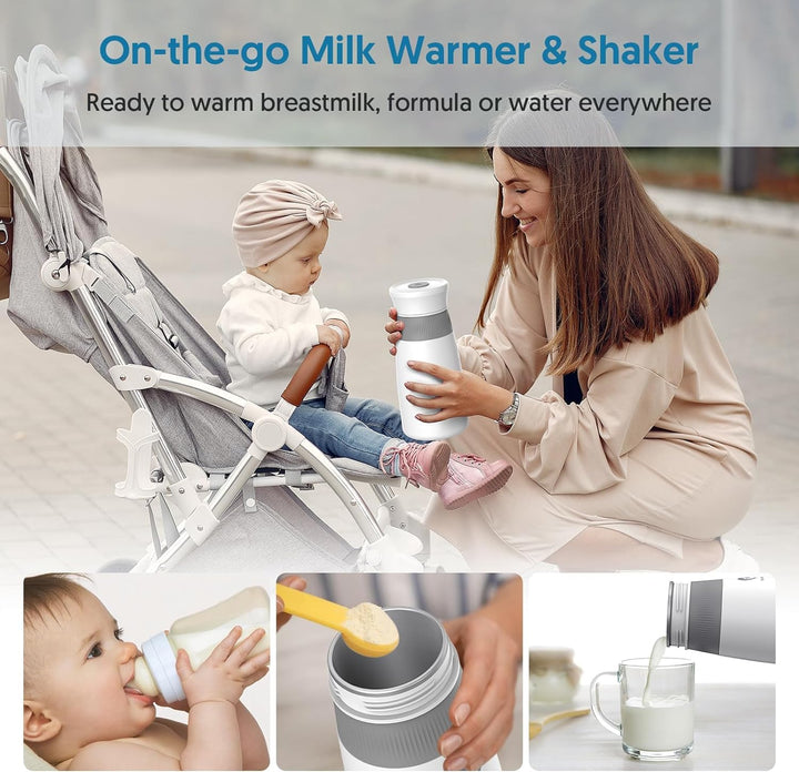 Bellababy Flaschenwärmers,Bottle Warmer Tragbar,Schneller Flaschenwärmer mit USB Kabel,Milchwärmer B