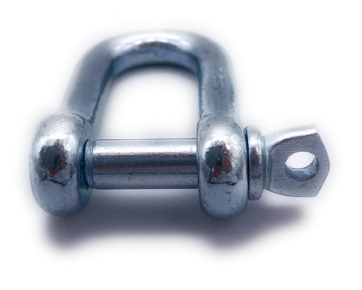 10 Stk. Ø 8 mm Schäkel gerade Form | EINGEPRÄGTE Tragfähigkeit (WLL): 200kg | Stahl galvanisch verzi