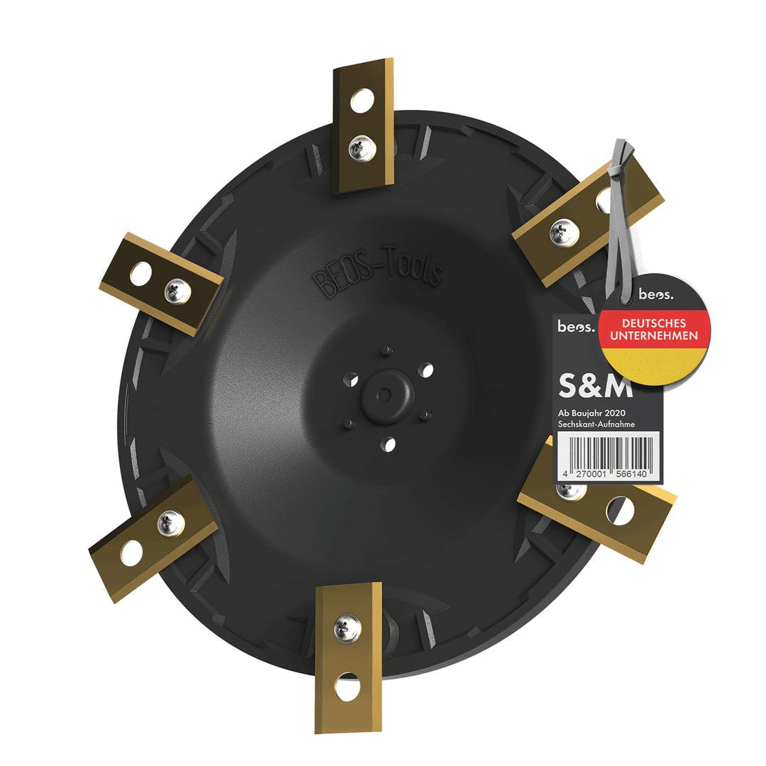 BEOS® PREMIUM Mähroboter Tuning-Messerteller für 6x Klingen - glasfaserverstärkte Messerscheibe - Dr