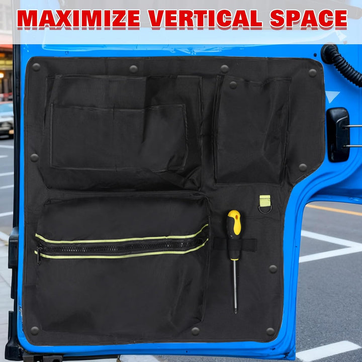Scheunentor-Aufbewahrungsorganizer kompatibel mit VW T4 1990-2003, 2 Pcs Scheunentür Lagerorganisato