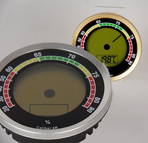 Lifestyle-Ambiente Caliber 4R Präzisions-Hygrometer +/-1% RF Silber