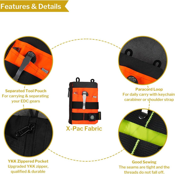 VIPERADE VE16N X-Pac EDC Tasche Werkzeug Organizer, multifunktionale kleine Werkzeugtasche mit 7 Tas