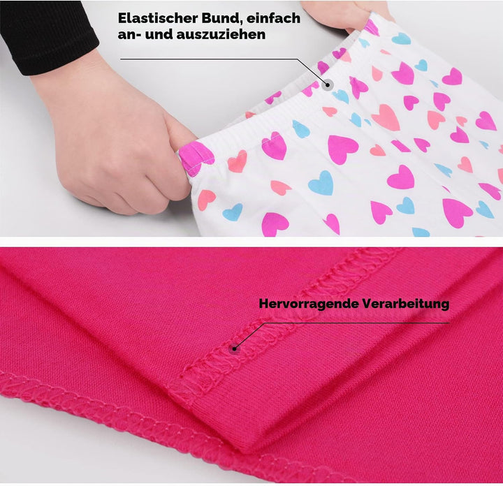 L&amp;K-II Mädchen Leggings Hohe Taille Strumpfhosen Kinder Hosen Casual Stretch Mädchen Baumwolle Leggi