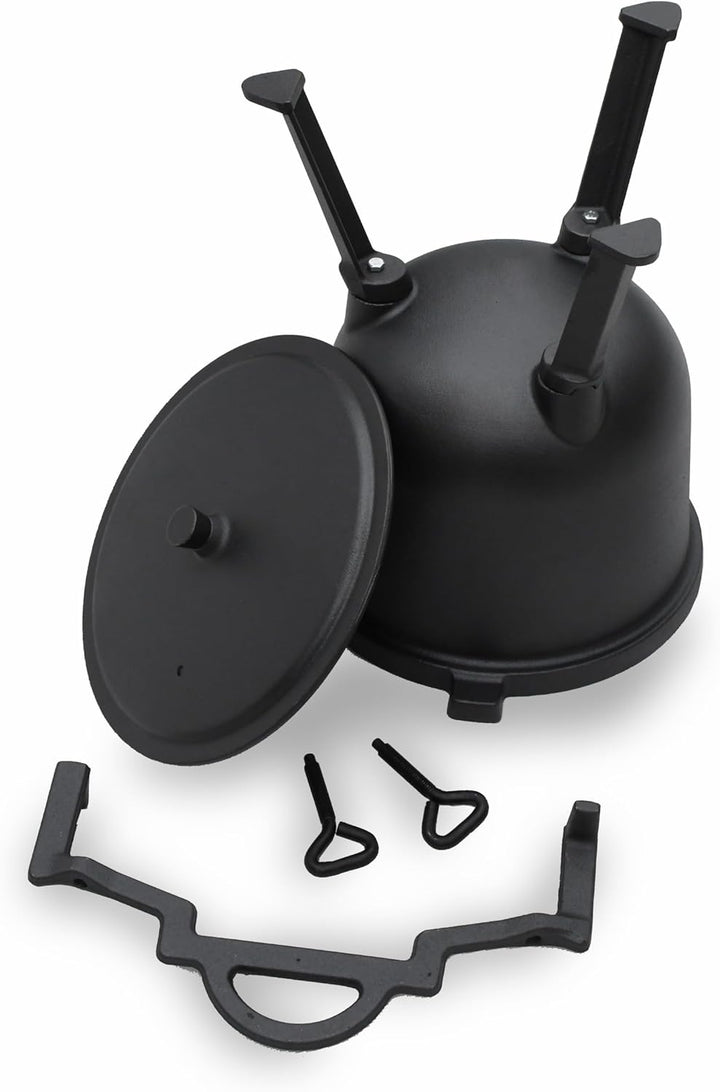 Gusseiserner Kochtopf, Jagd-Topf, Bräter für Lagerfeuer und Grill 8L 10L (10L), 10L