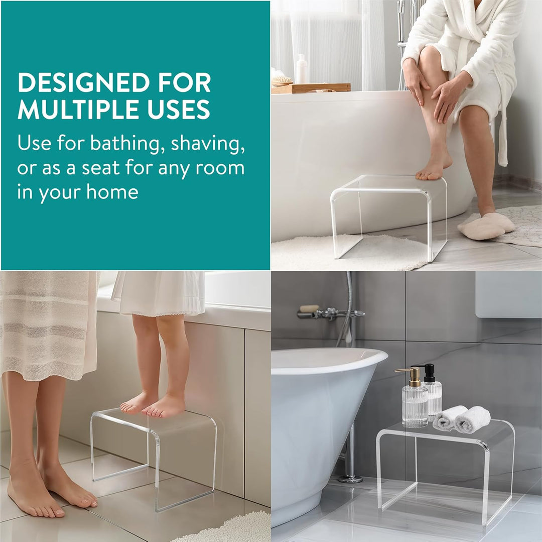 Navaris Acryl Duschhocker modern - Badhocker für die Dusche - Ideal als Duschstuhl Badhocker Badezim