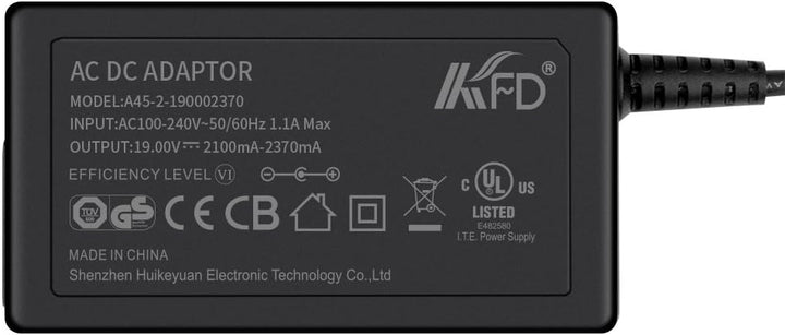 KFD Netzteil 19V 2,1A-2,53A Ladegerät für LG Electronics 27GQ50F 27GQ50F-B 27GQ50B 27GN800P-B Ultrag