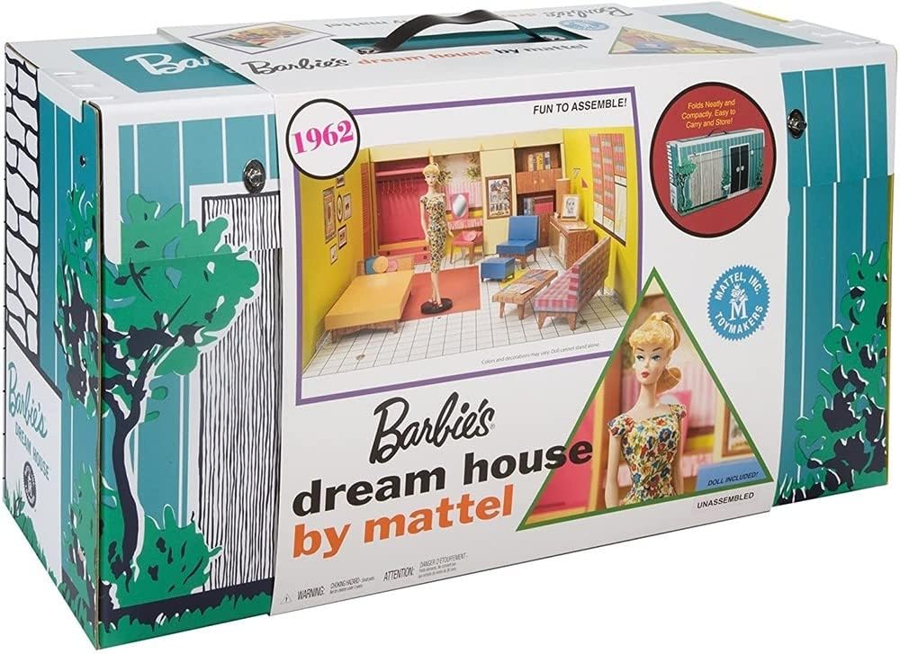 Barbie GNC38 - Signature 75th Anniversary Retro Traumvilla, 1962 Traumvilla Nachbildung mit Barbie-P