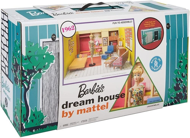 Barbie GNC38 - Signature 75th Anniversary Retro Traumvilla, 1962 Traumvilla Nachbildung mit Barbie-P