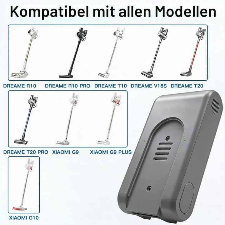 3000mAh 25,2 V Ersatzakku für Xiaomi G9, G10, G9 Plus, G10 Plus Staubsauger, akku für Dreame T20, T2