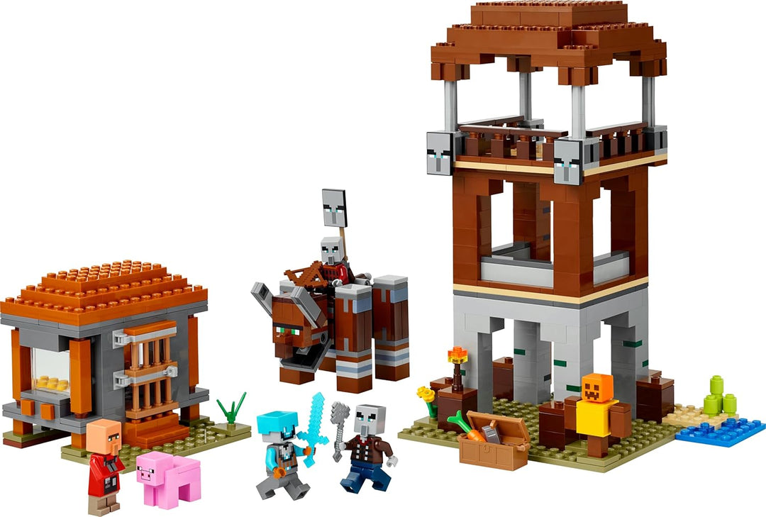 LEGO Minecraft EIN Verwüster am Plünderer-Aussenposten - Gaming Spielzeug für Kinder - Minifigur mit