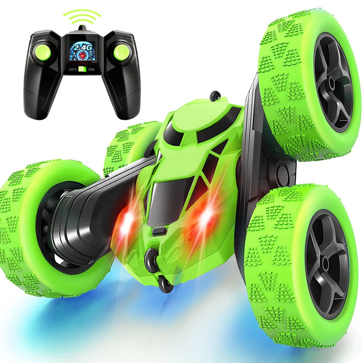 Ferngesteuertes Auto, 90 Min Spielzeit, 2.4Ghz Doppelseitig 360° drehbare RC Stunt Crawler mit Schei