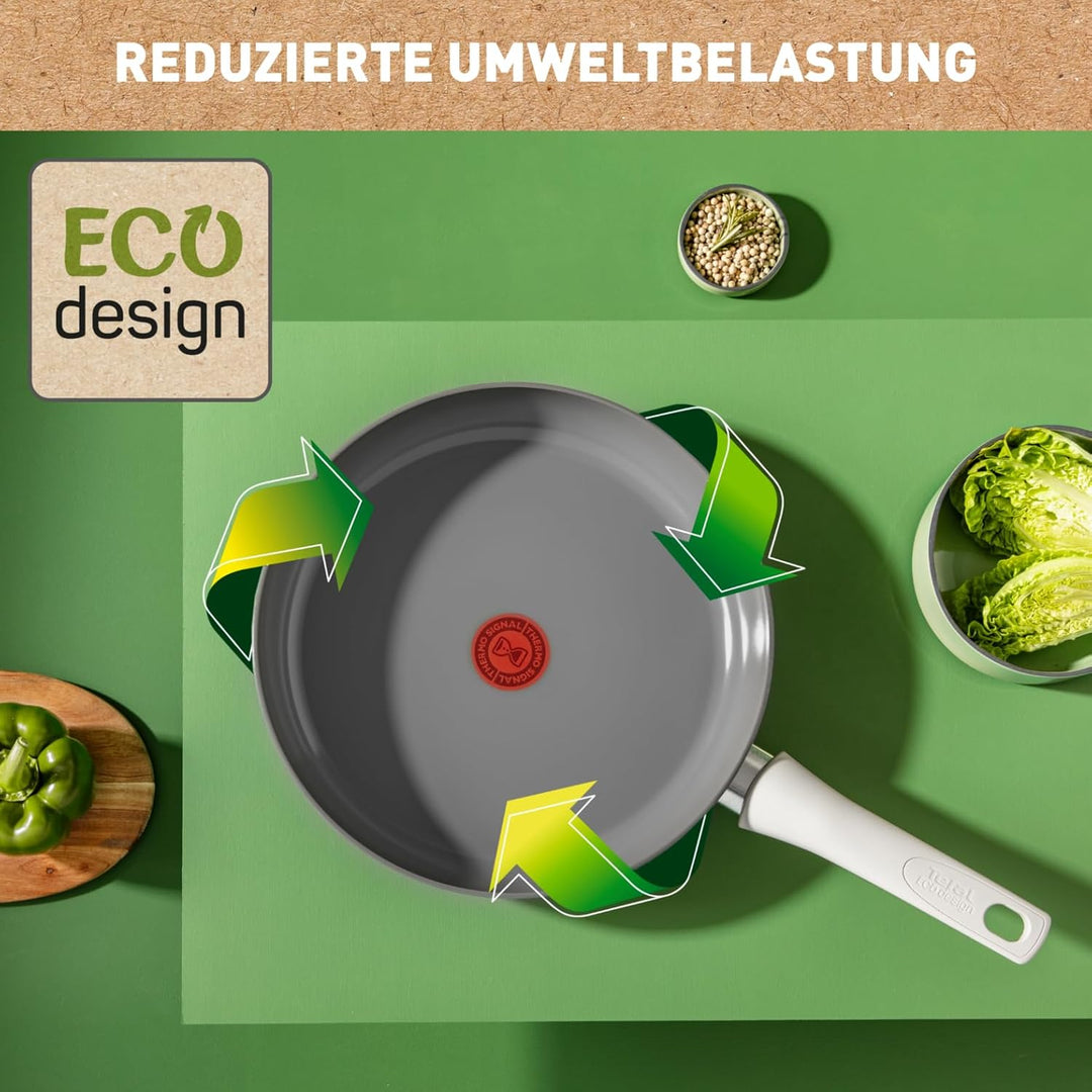 Tefal C42706 Renew On Bratpfanne 28 cm | Keramikversiegelung | umweltfreundlich recycelt | Thermo-Si