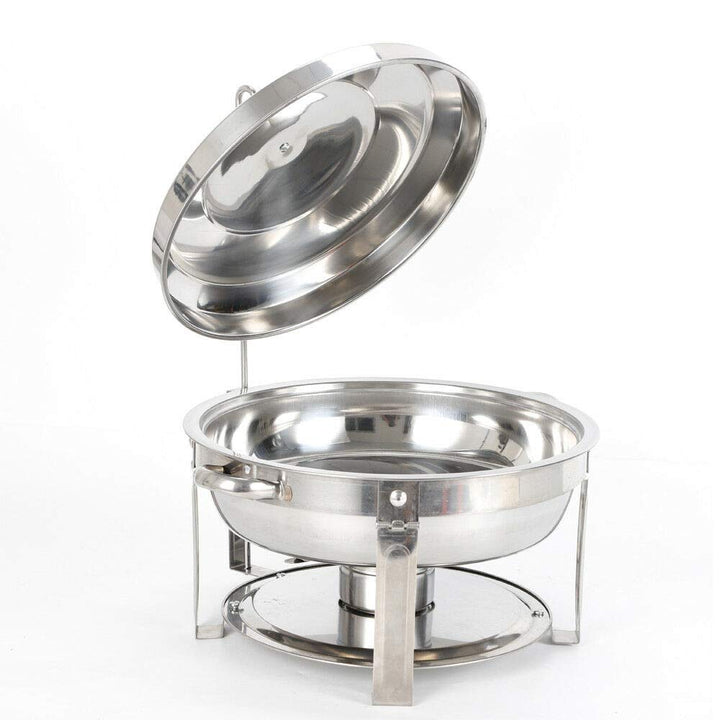 7.5L Runder Chafing Dish Standfuss Durchmesser 360 mm Edelstahl Speisenwärmer Suppen Chafing Dish