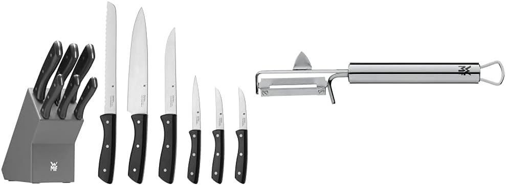 WMF Messerblock mit Messerset 7-teilig, Küchenmesser Set mit Messerhalter, 6 scharfe Messer & Profi