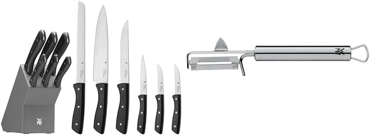 WMF Messerblock mit Messerset 7-teilig, Küchenmesser Set mit Messerhalter, 6 scharfe Messer & Profi