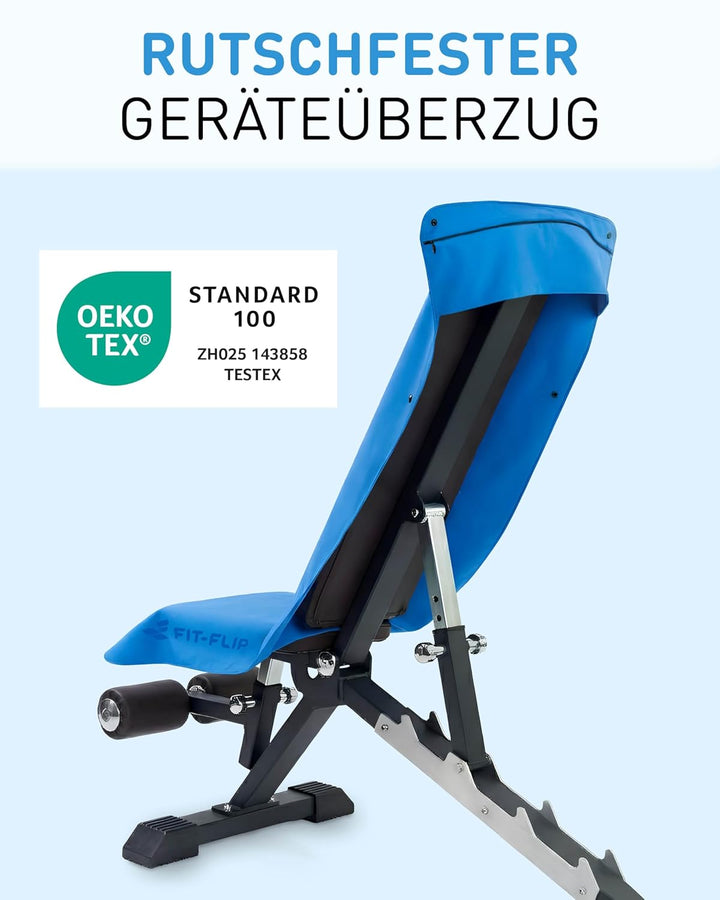 Fit-Flip Fitness Handtuch - mit Magnet und Reissverschluss Tasche - Gym Handtuch aus Mikrofaser für