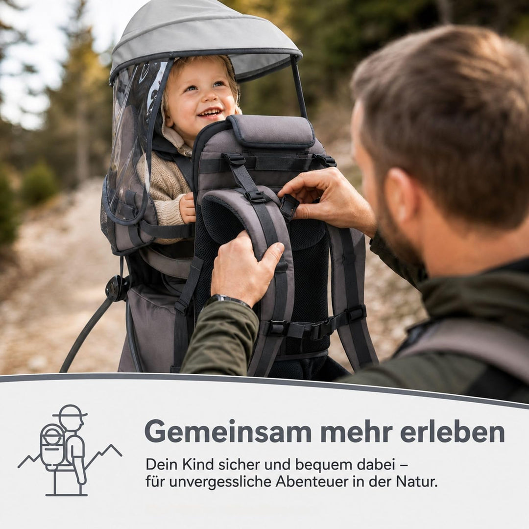 Fillikid Rückentrage Explorer Elite Exklusiv | Kindertrage für Wandern & Reise | Babytragerucksack m