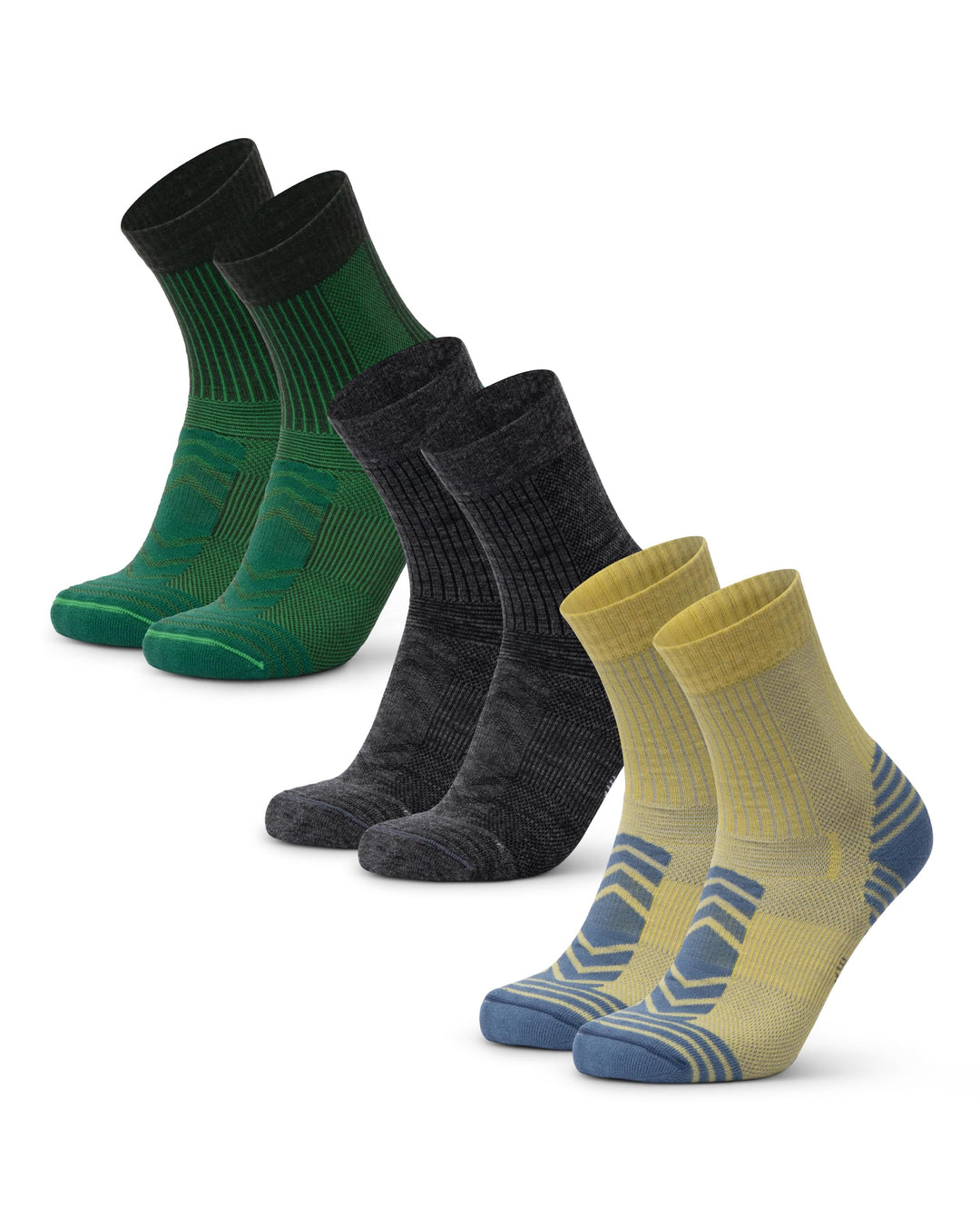 DANISH ENDURANCE Leichte Merinowolle Wandersocken, Atmungsaktiv, 3 &amp; 5 Paar | Leichte Merino Funktio