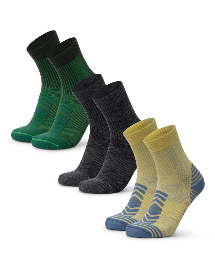 DANISH ENDURANCE Leichte Merinowolle Wandersocken, Atmungsaktiv, 3 &amp; 5 Paar | Leichte Merino Funktio