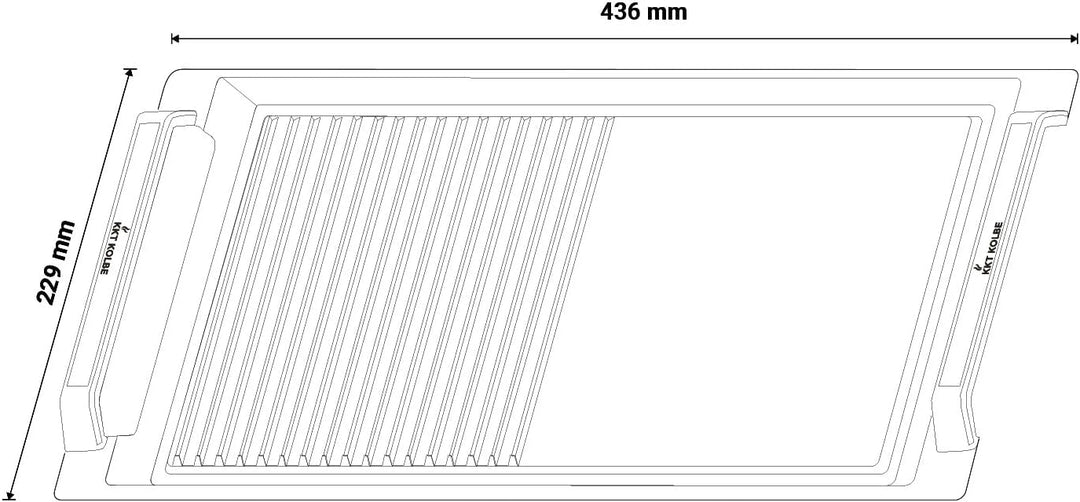KKT KOLBE Grillplatte Grillpfanne Induktion Aluguss Aluminium Grillwendeplatte Schwarz Zubehör für I