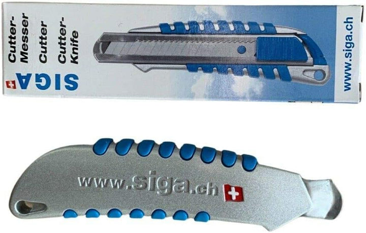 Siga Cuttermesser Metall Teppichmesser 18 mm Abbrechklinge Cutter Messer Paketmesser
