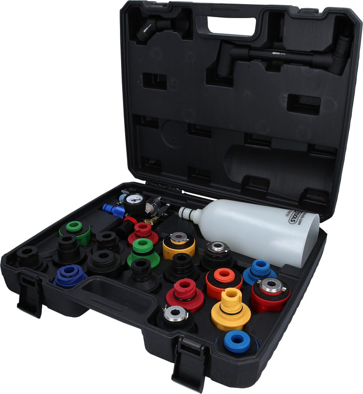 KS Tools 150.9130 Master Öl-Einfülltrichter-Satz mit drehbarem Winkelarm, 24-TLG