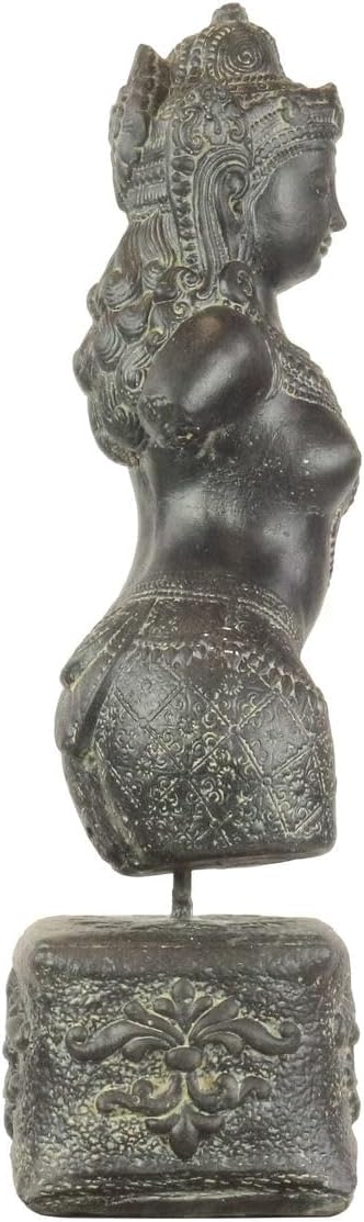 Oriental Galerie Devi Dewi Göttin Statue Figur Skulptur Sita Torso Büste auf Sockel Garten Stein Dek