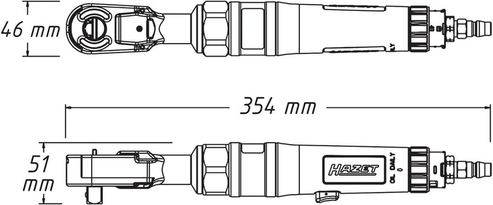 HAZET Hochleistungs-Ratschenschrauber 9022P-1
