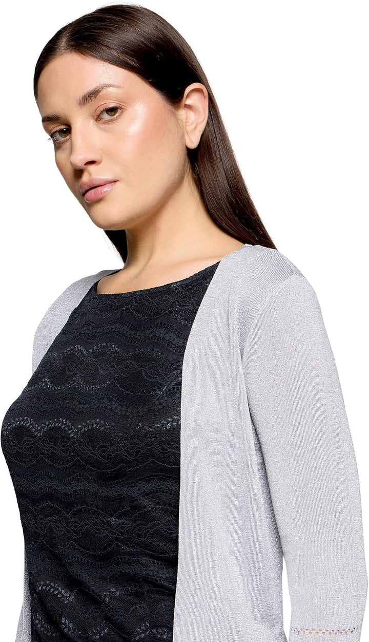 Vera Mont Damen Strickbolero ohne Verschluss S Grau, S Grau