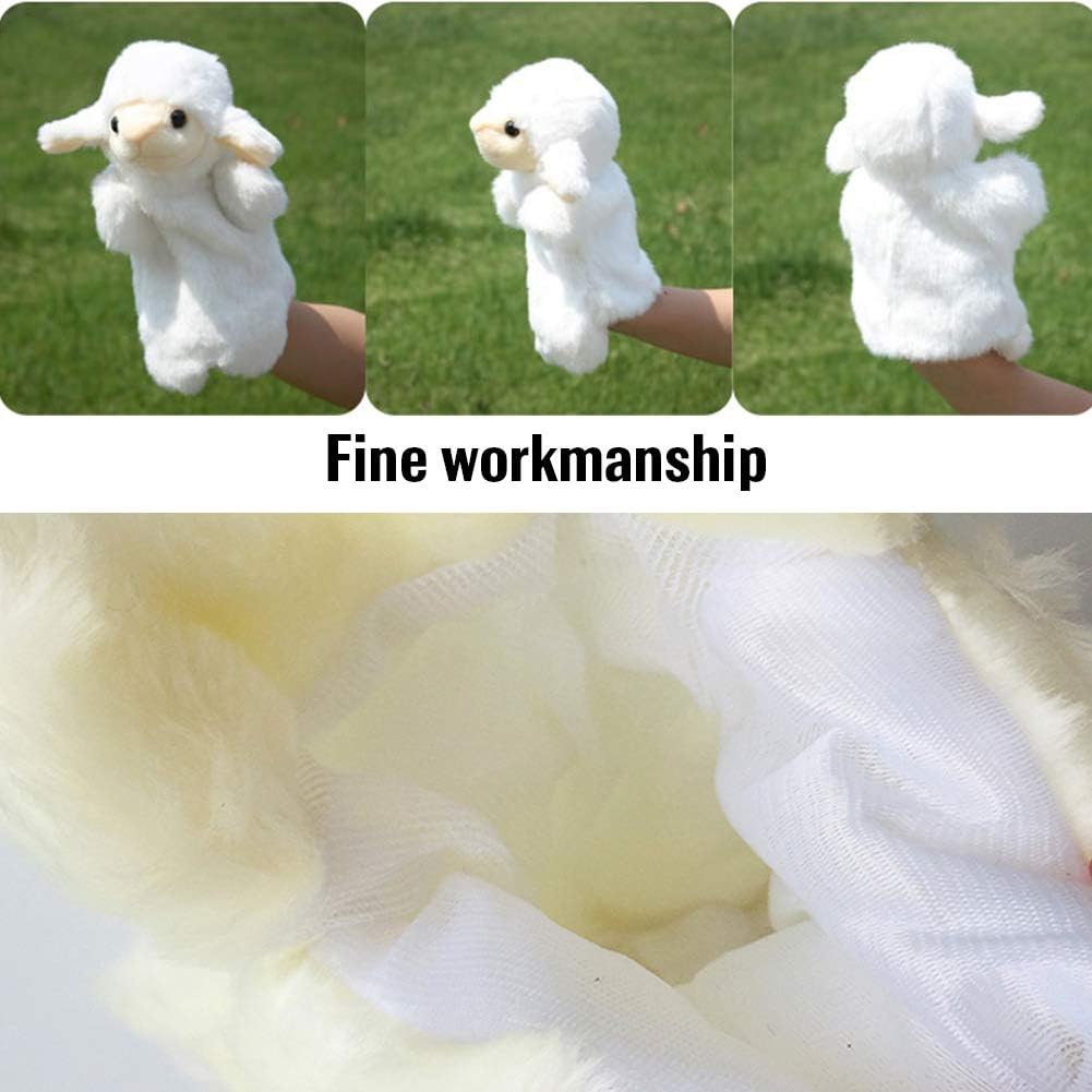 EQLEF Handpuppe, realistische Schafwolfpuppe Weiche Plüschhandpuppen zum Spielen und Erzählen von Wo