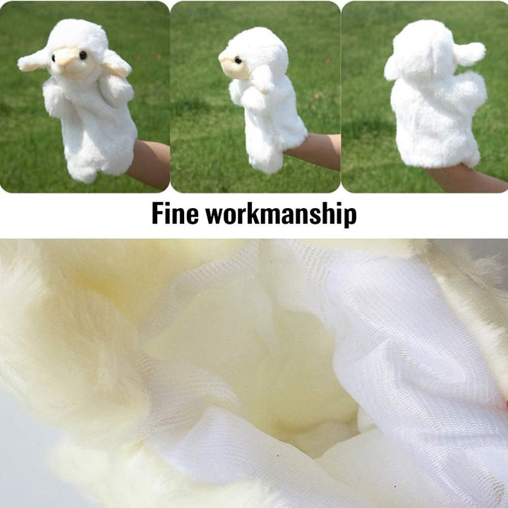 EQLEF Handpuppe, realistische Schafwolfpuppe Weiche Plüschhandpuppen zum Spielen und Erzählen von Wo