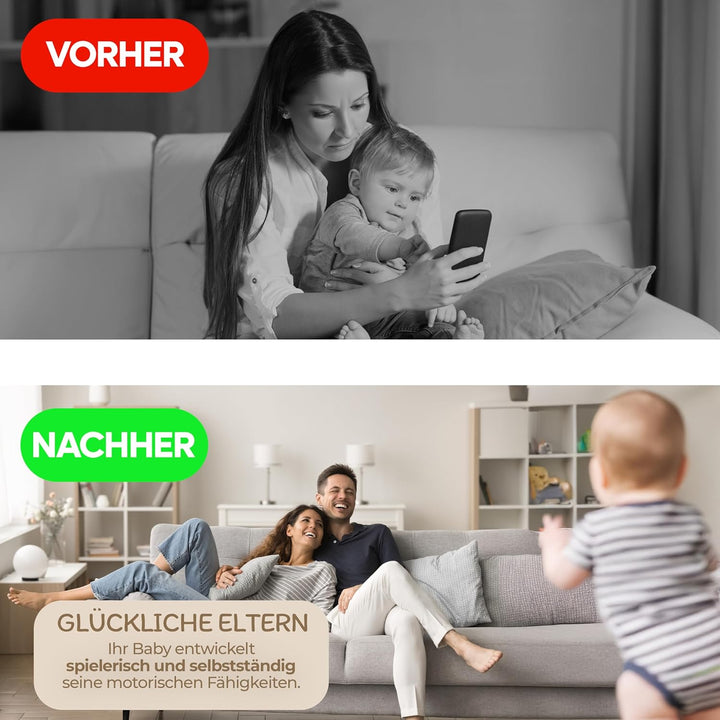 MAYSON® Spielbogen Baby aus Holz nach Montessori – Höhenverstellbarer & Schadstofffreier Spielbogen
