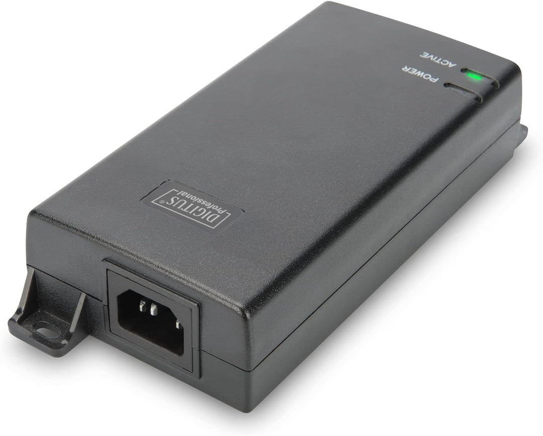 DIGITUS PoE+ Injektor - IEEE802.3at - Gigabit Ethernet - 60 Watt - max. 48 Volt - PoE Modus A & Modu