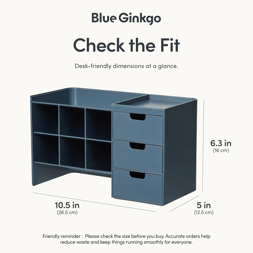 BLUE GINKGO Hive Stack Desk Organizer – Stapelbarer Stiftehalter, Schreibtischorganizer mit Schublad